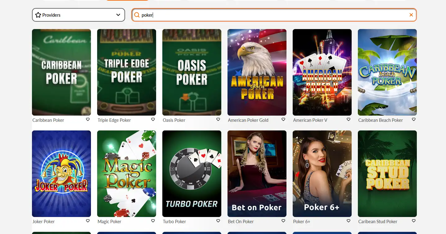Live-Poker-Tisch bei AllSpins Casino