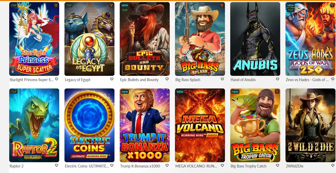 Slot-Auswahl bei AllSpins Casino